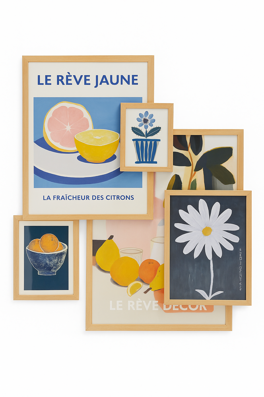 Tavelram - 50x70cm Ljust trä