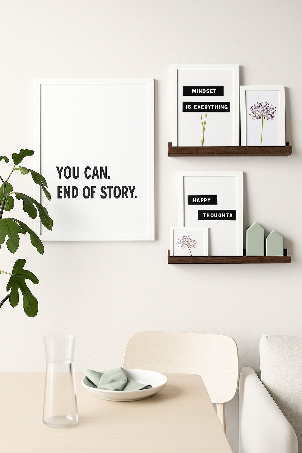 Bildlist / Hylla Mörk Trä – 55 cm