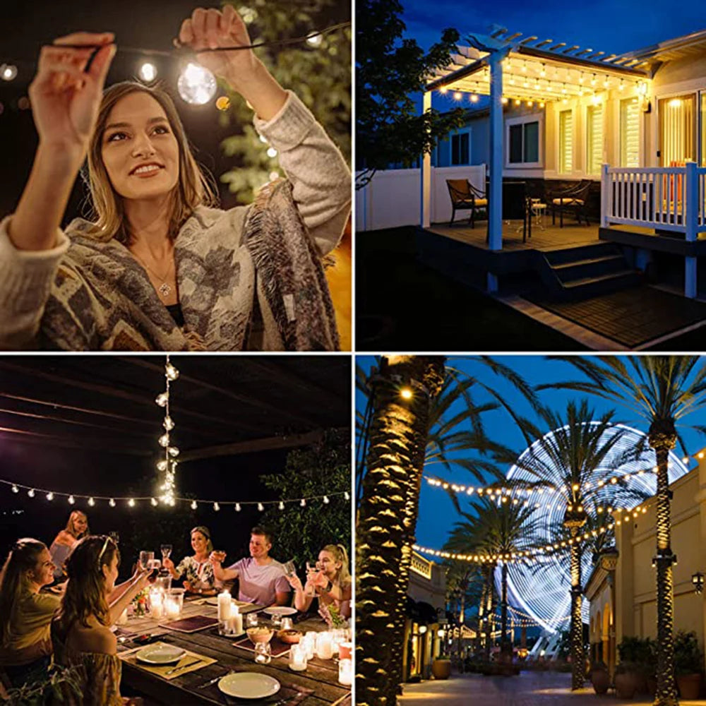 Utomhusbelysning – Ljusslinga med LED-lampor