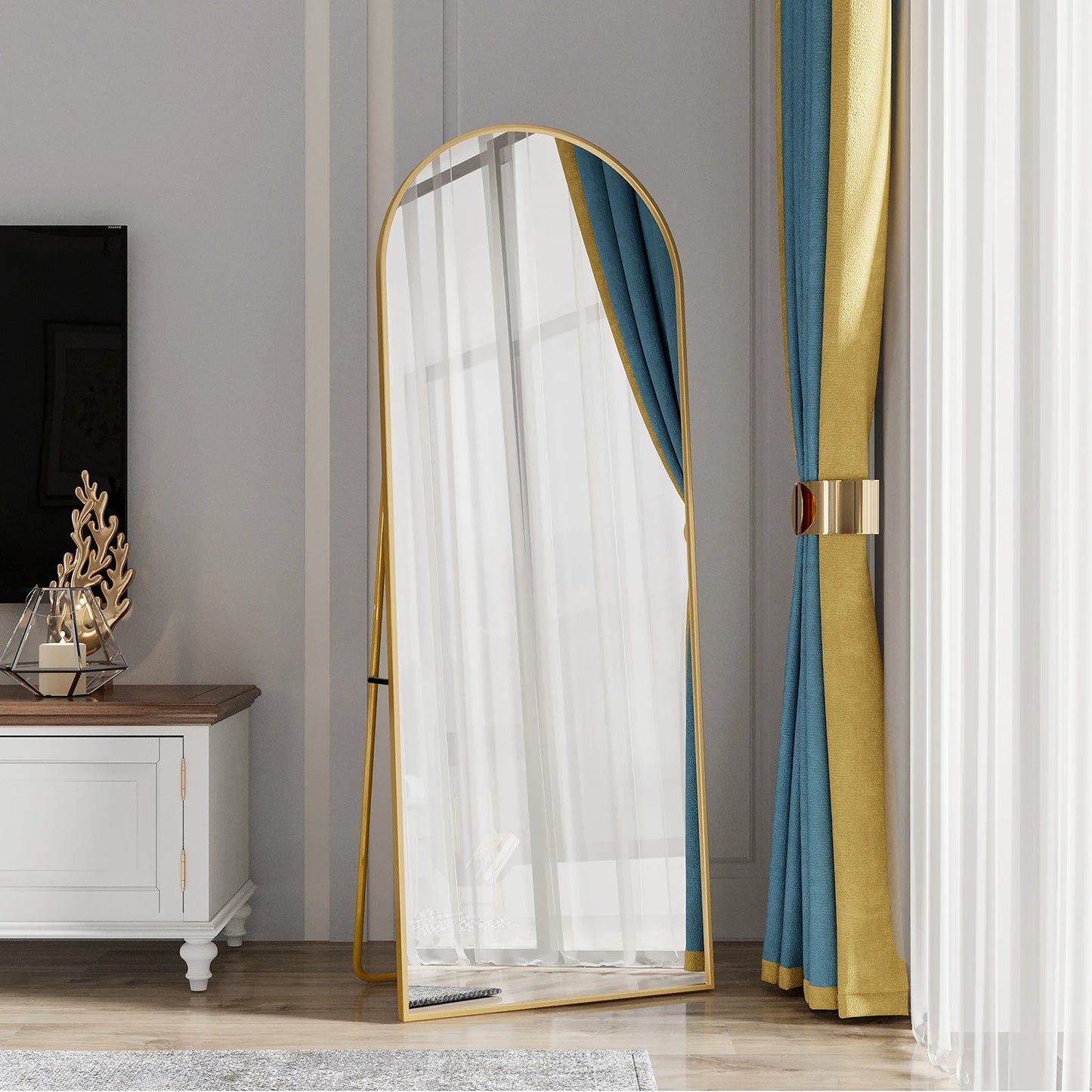 Full Body Spegel med Guldram