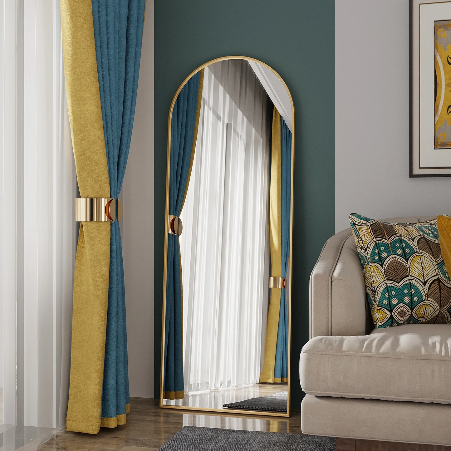 Full Body Spegel med Guldram