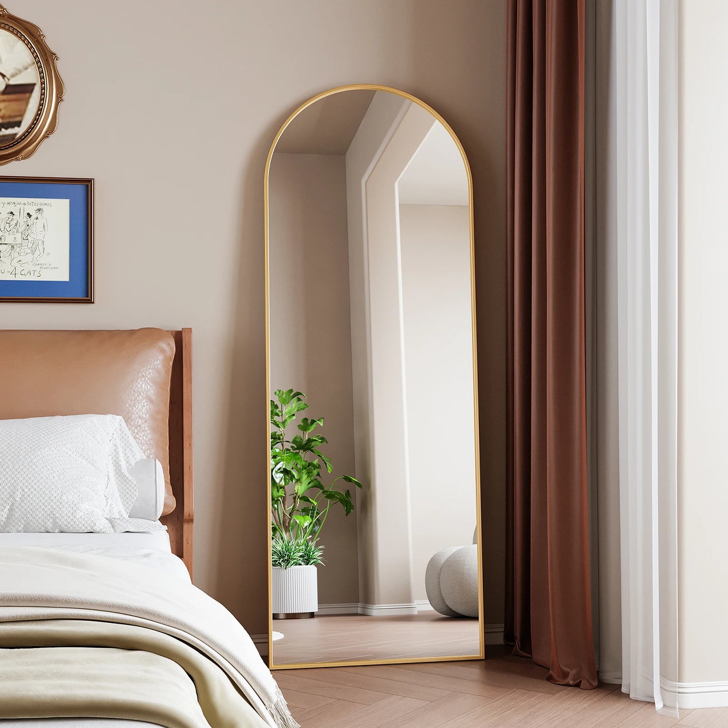 Full Body Spegel med Guldram