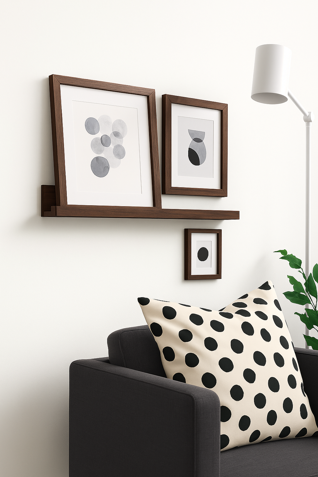 Bildlist / Hylla Mörk Trä – 55 cm