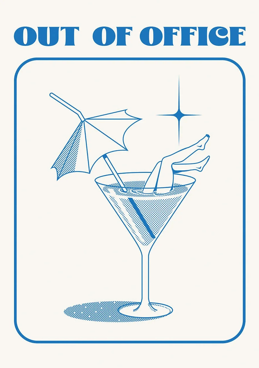 Somrig Poster – "Seashells Meet Me At The Beach" i La Dolce Vita-stil