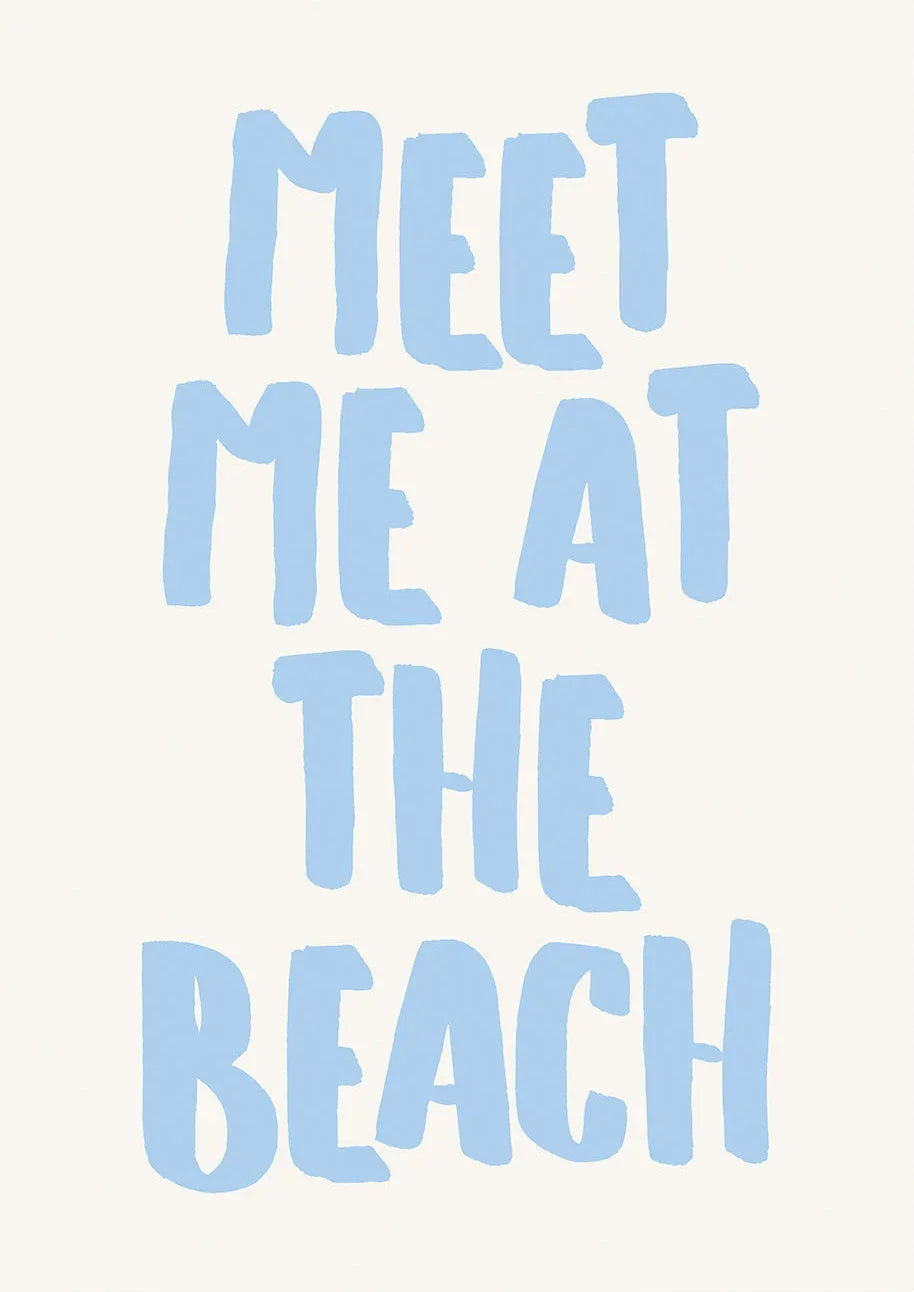 Somrig Poster – "Seashells Meet Me At The Beach" i La Dolce Vita-stil