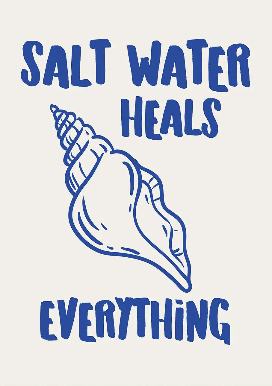 Somrig Poster – "Seashells Meet Me At The Beach" i La Dolce Vita-stil