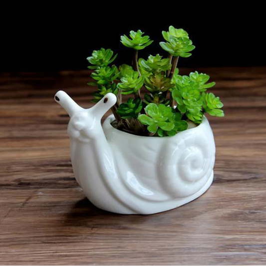 Keramisk Blomkruka Snigel
