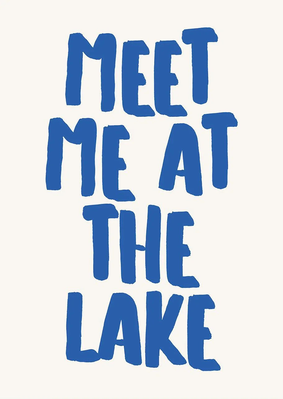 Somrig Poster – "Seashells Meet Me At The Beach" i La Dolce Vita-stil