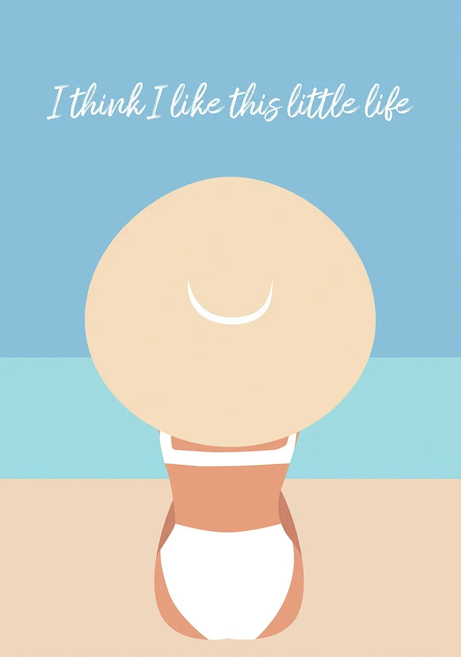 Somrig Poster – "Seashells Meet Me At The Beach" i La Dolce Vita-stil