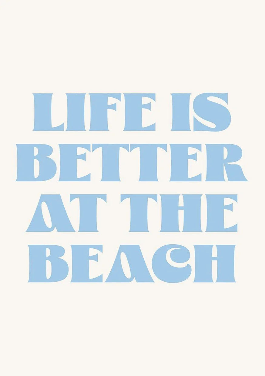 Somrig Poster – "Seashells Meet Me At The Beach" i La Dolce Vita-stil