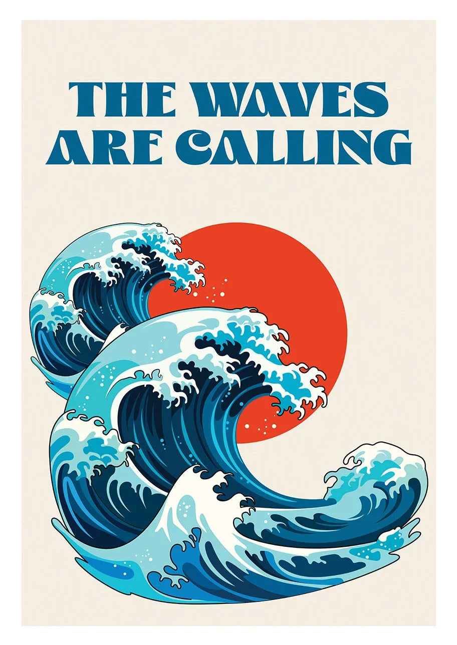 Somrig Poster – "Seashells Meet Me At The Beach" i La Dolce Vita-stil