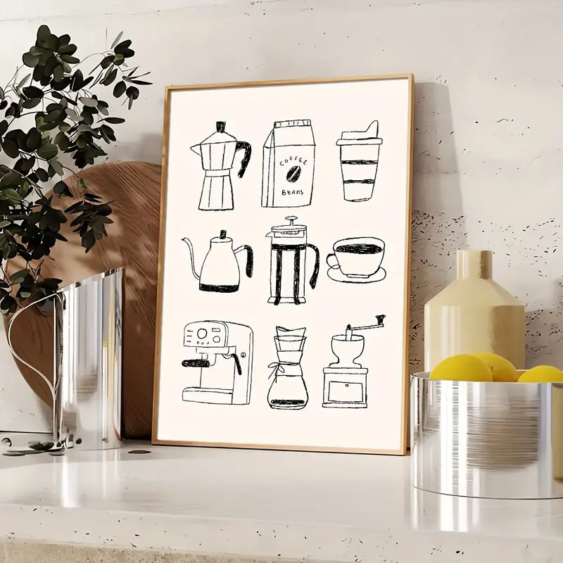 Espresso Poster - Svartvit