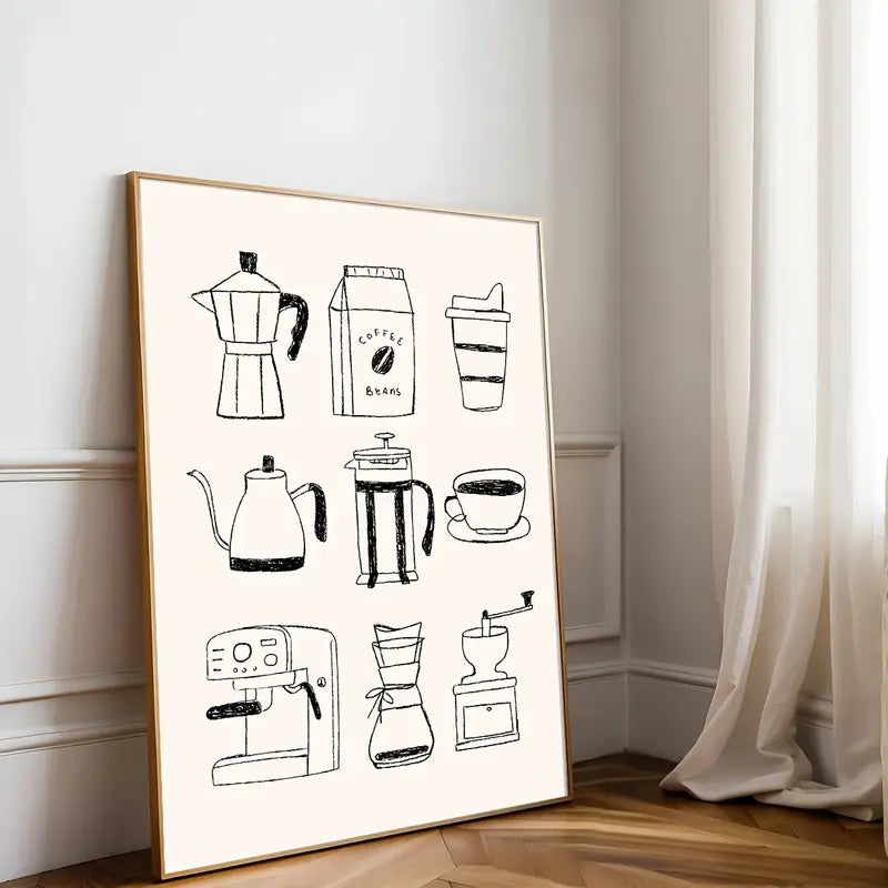 Espresso Poster - Svartvit